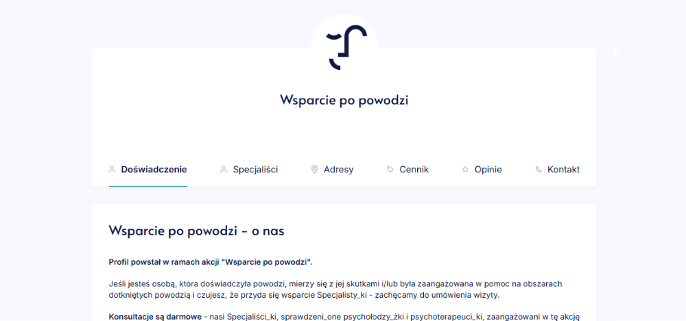 Wsparcie po powodzi